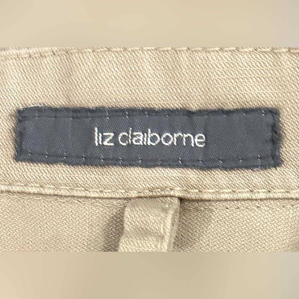 Liz Claiborne Ladies Jacket Safari Look Tan 100% Cotton Size Large GUC - Picture 10 of 14